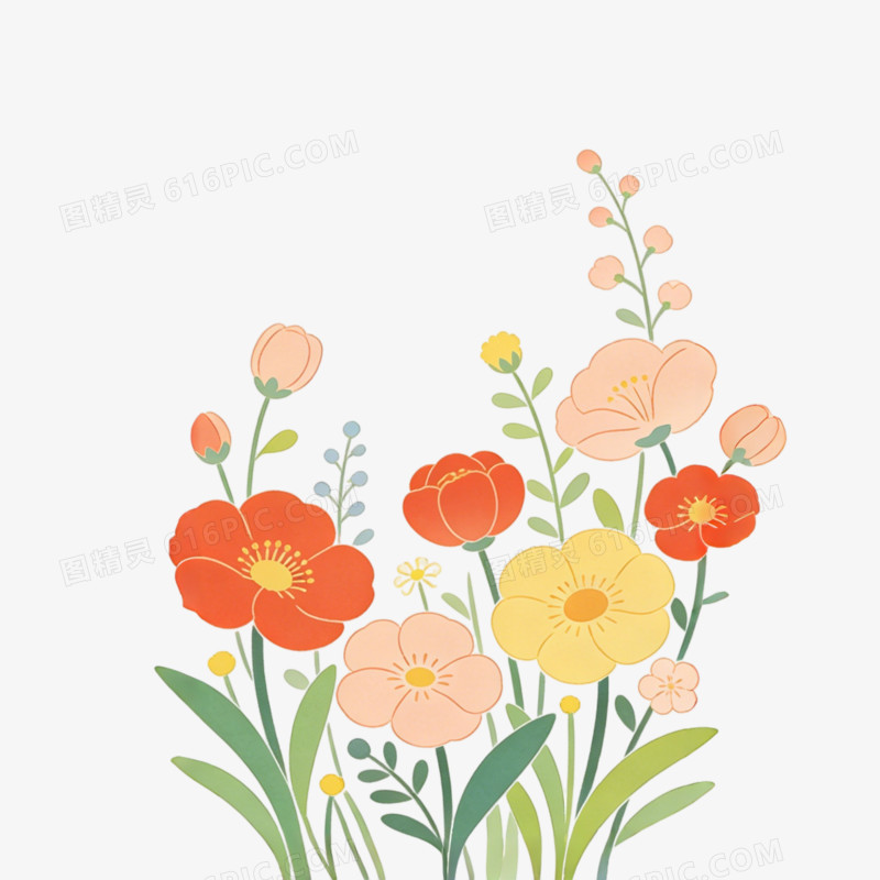 立春时节春天装饰花朵免抠元素
