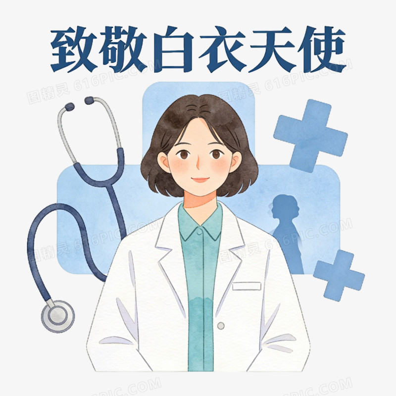 妇女节女王节女神节白衣天使ai免抠元素