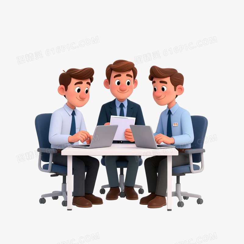 工作学习商务讨论研究办公室交流ai免抠元素