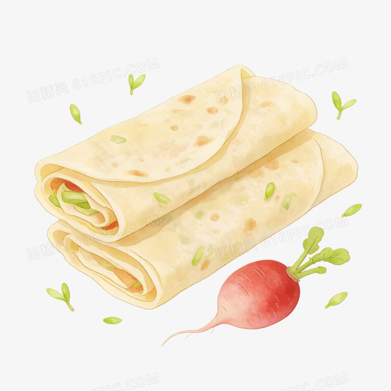 立春时节美食春卷ai免抠元素