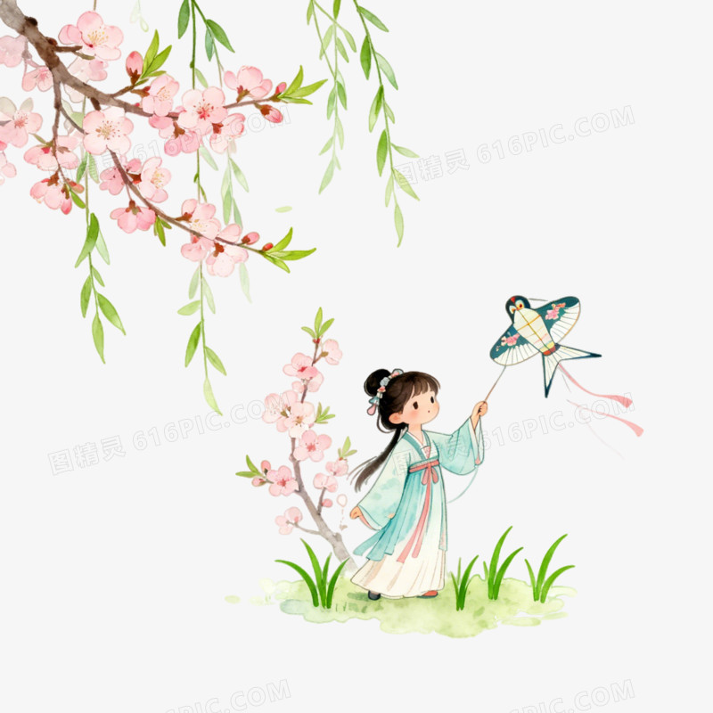 立春时节春游郊游春季ai免抠元素