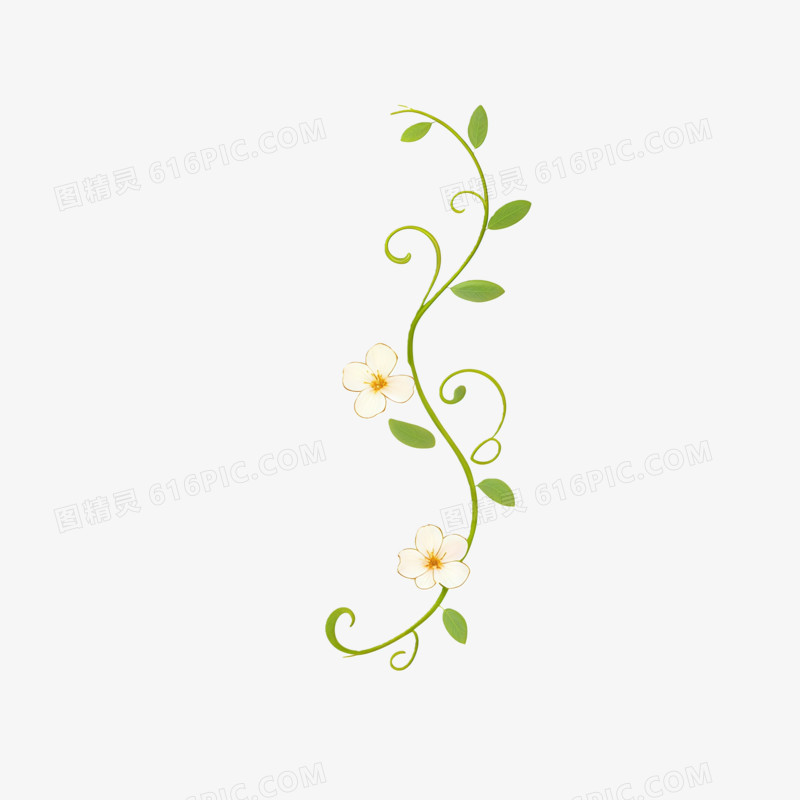 立春时节绿色枝条ai免抠元素