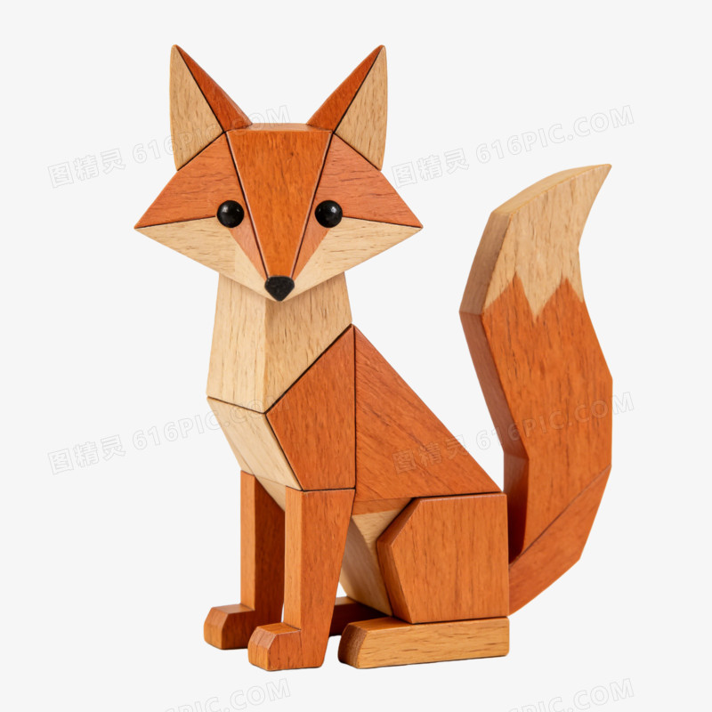 儿童益智玩具狐狸积木ai免抠元素