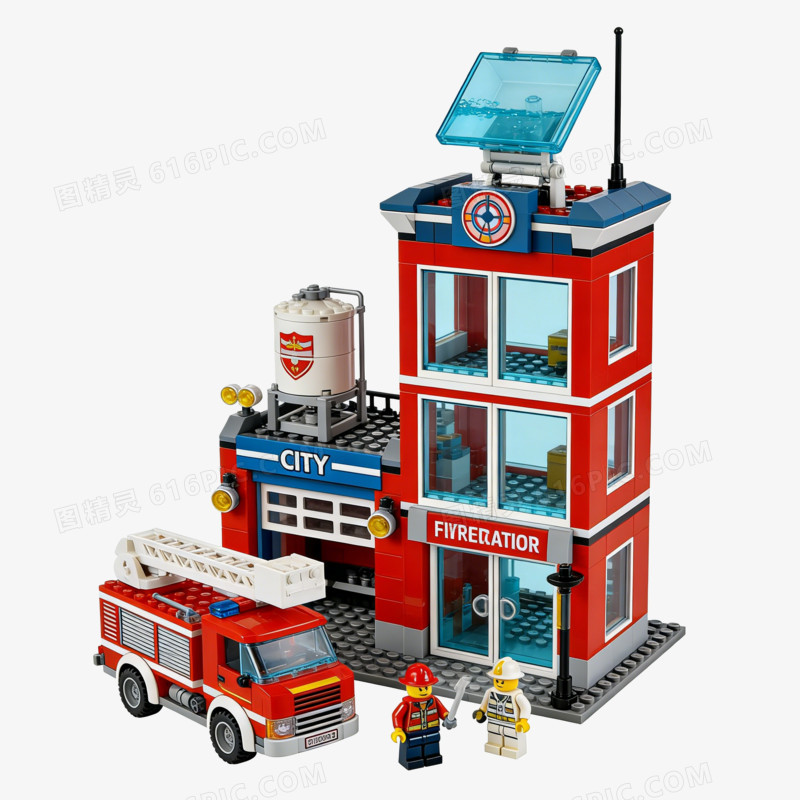 儿童益智玩具消防汽车ai免抠元素