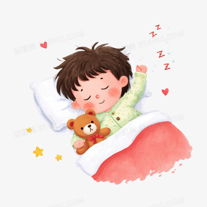卡通手绘睡眠睡觉免抠元素