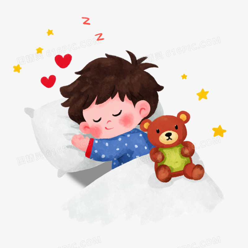 卡通手绘睡眠睡觉免抠元素