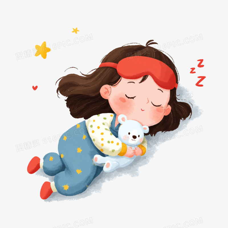 卡通手绘睡眠睡觉免抠元素