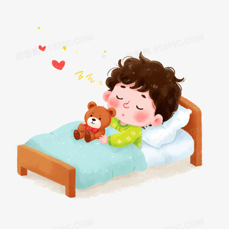 卡通手绘睡眠睡觉免抠元素