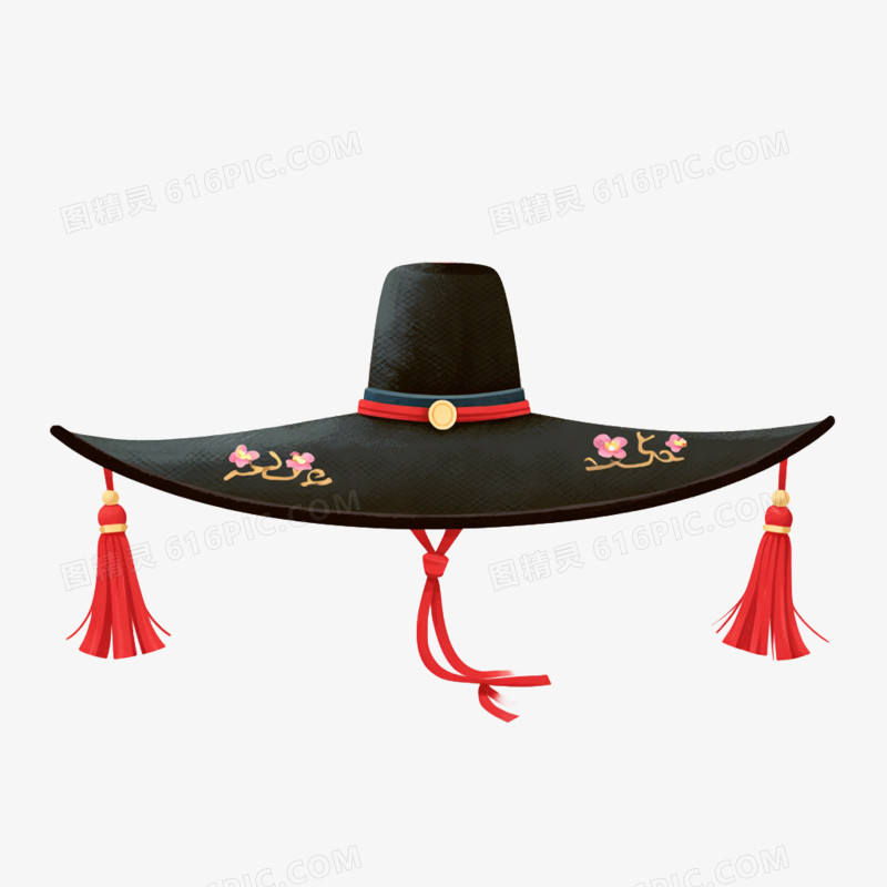 卡通手绘古代官帽免抠元素