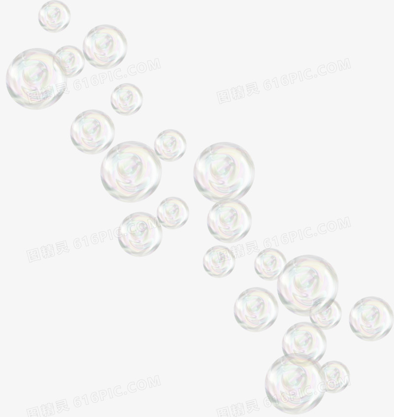 水花图标手绘水珠素材 透明水珠