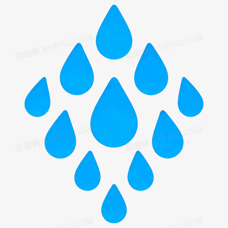 矢量天气气象图标大雨免抠元素