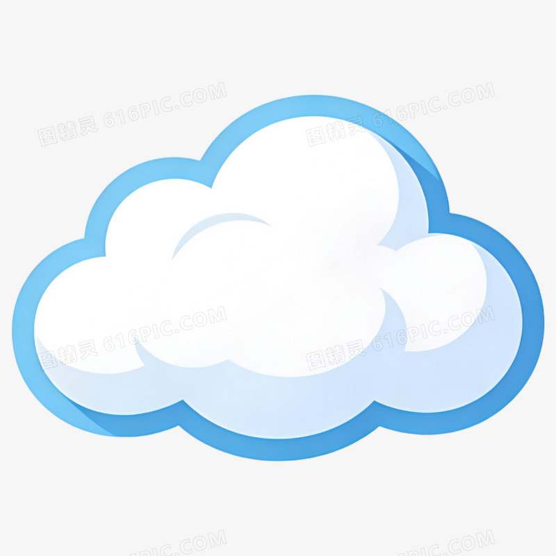 矢量天气气象图标多云免抠元素
