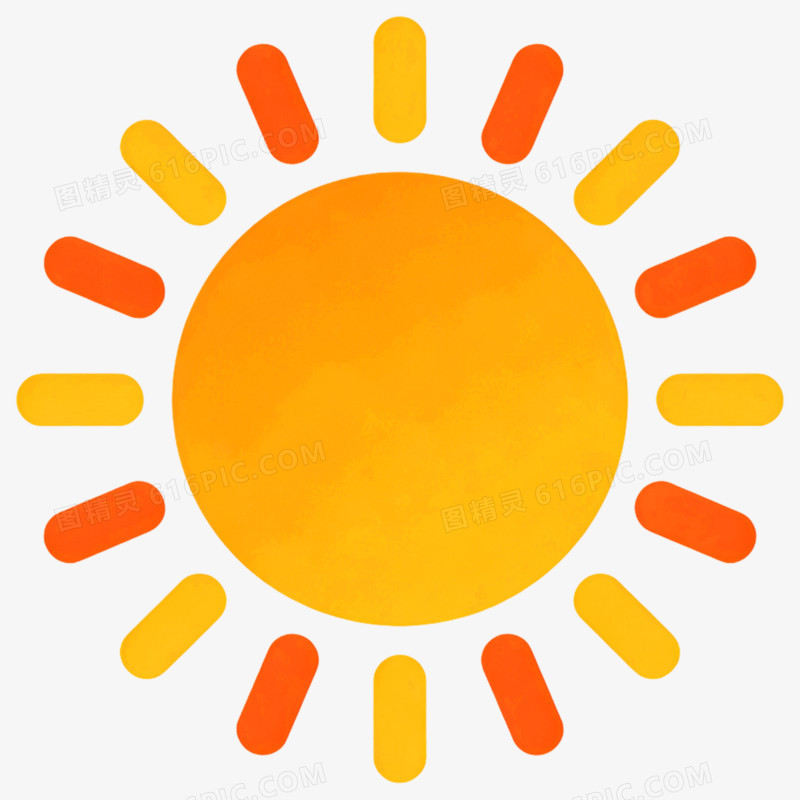 矢量天气气象图标太阳晴免抠元素