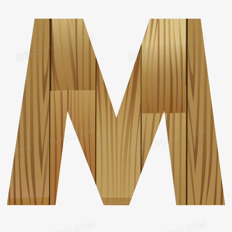 木纹英文字母M