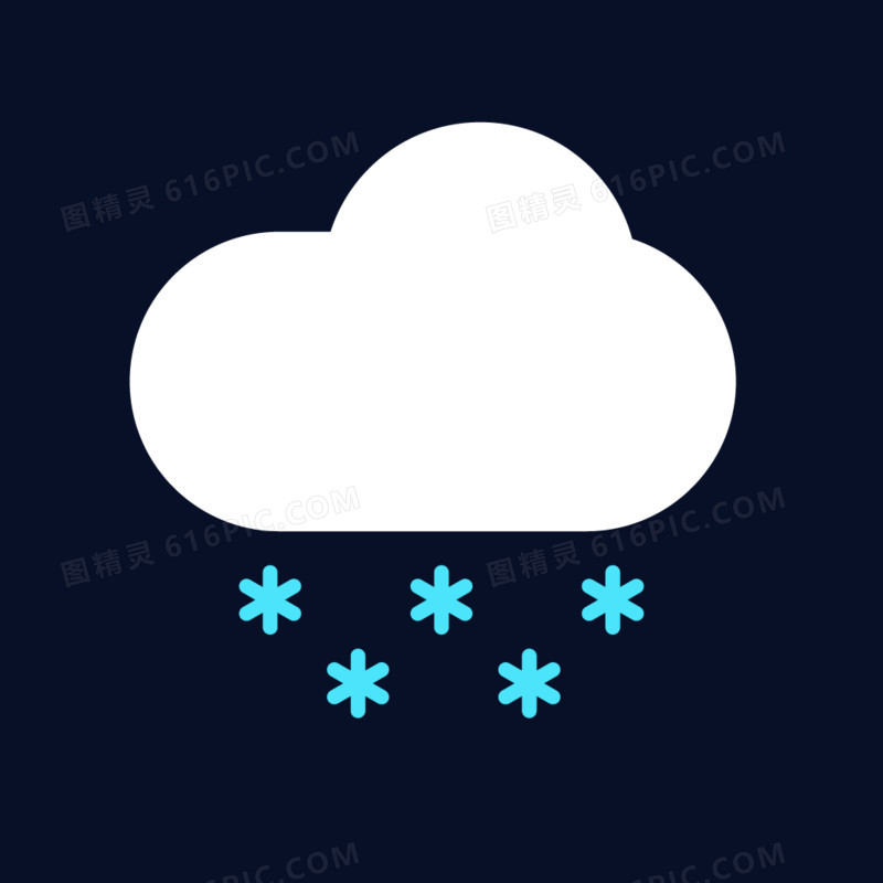 扁平插画风格天气图标免抠元素