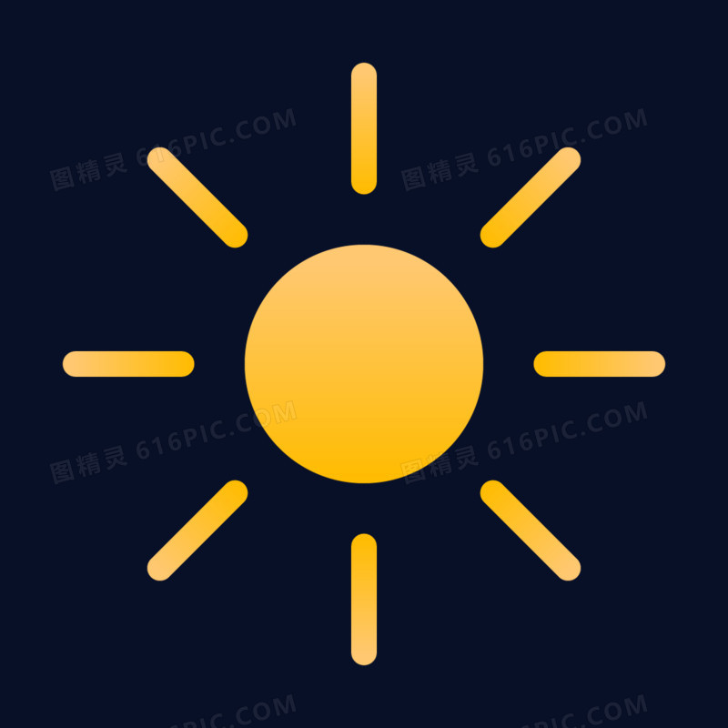 扁平插画风格天气图标免抠元素