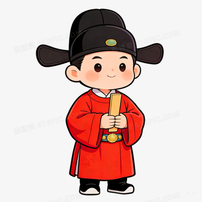 插画风格宋朝官员免抠元素