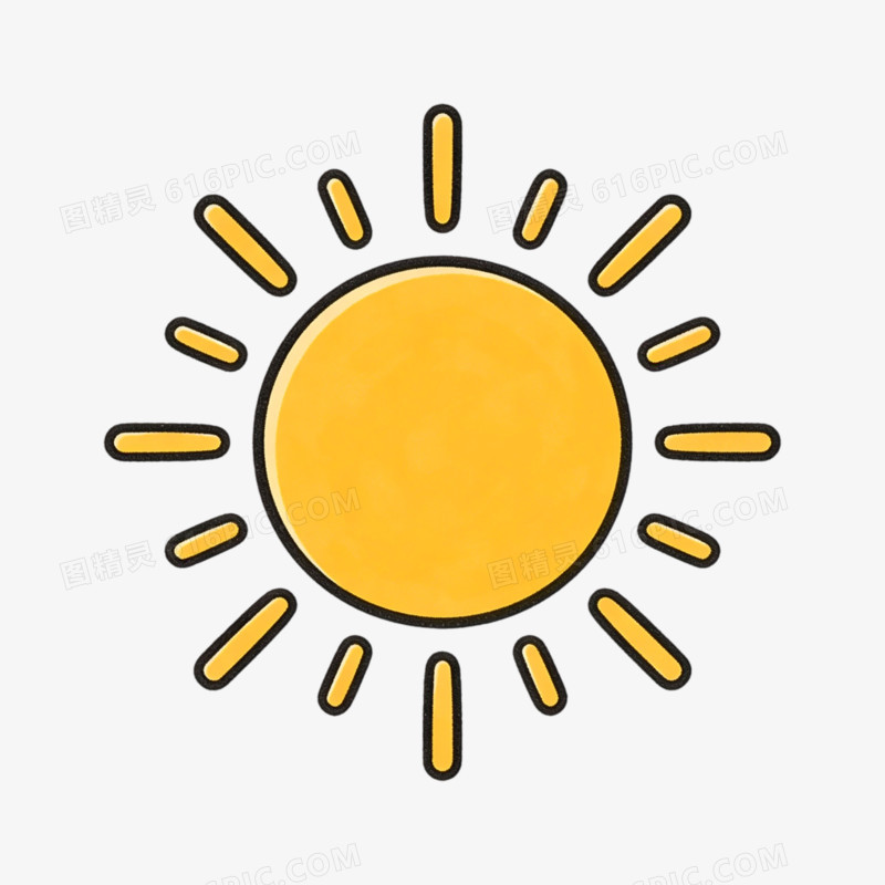 插画风格天气图标免抠元素