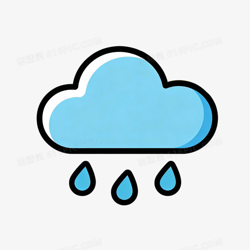 插画风格天气图标免抠元素