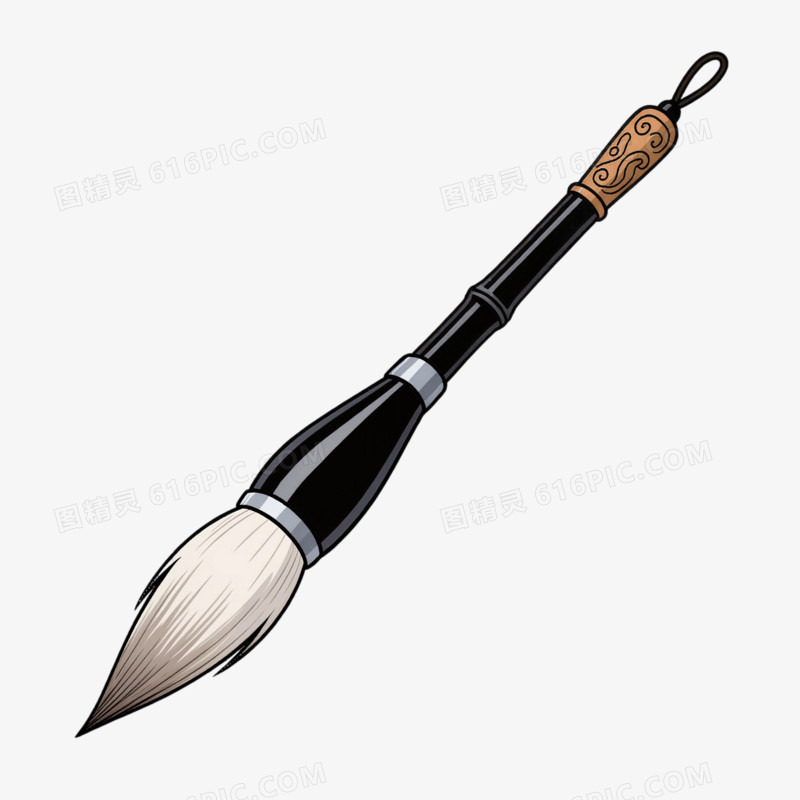 卡通手绘文房四宝免抠元素