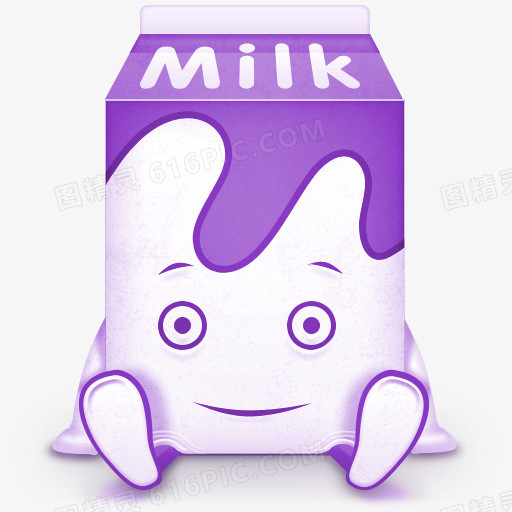 紫色的牛奶盒