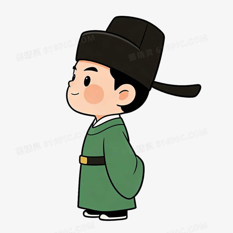 明朝官员侧面ai免抠元素
