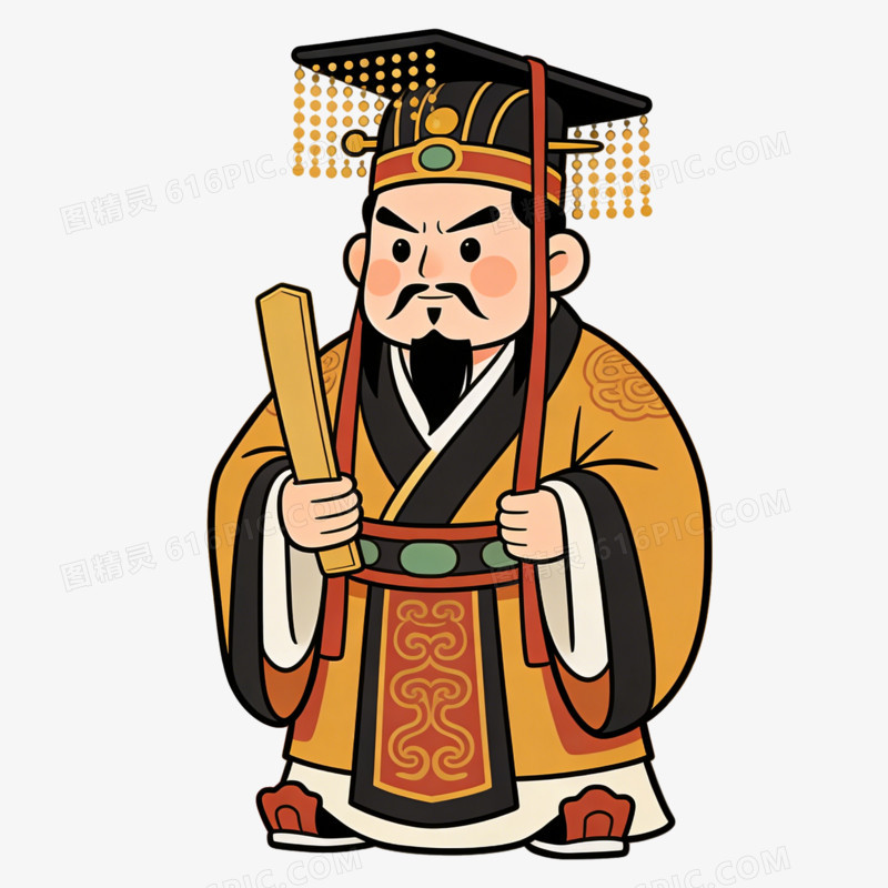 汉朝官员皇帝ai免抠元素