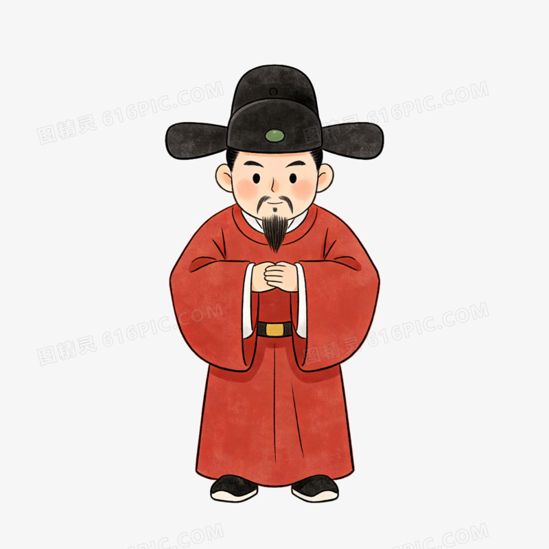 明朝官员朝拜ai免抠元素