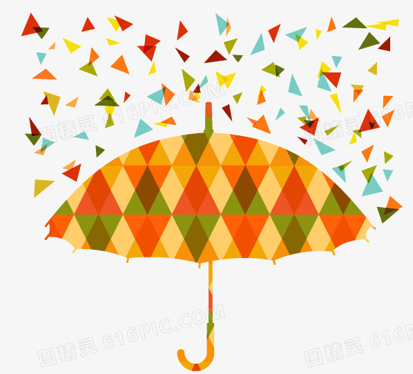创意麋鹿雨伞插画矢量素材