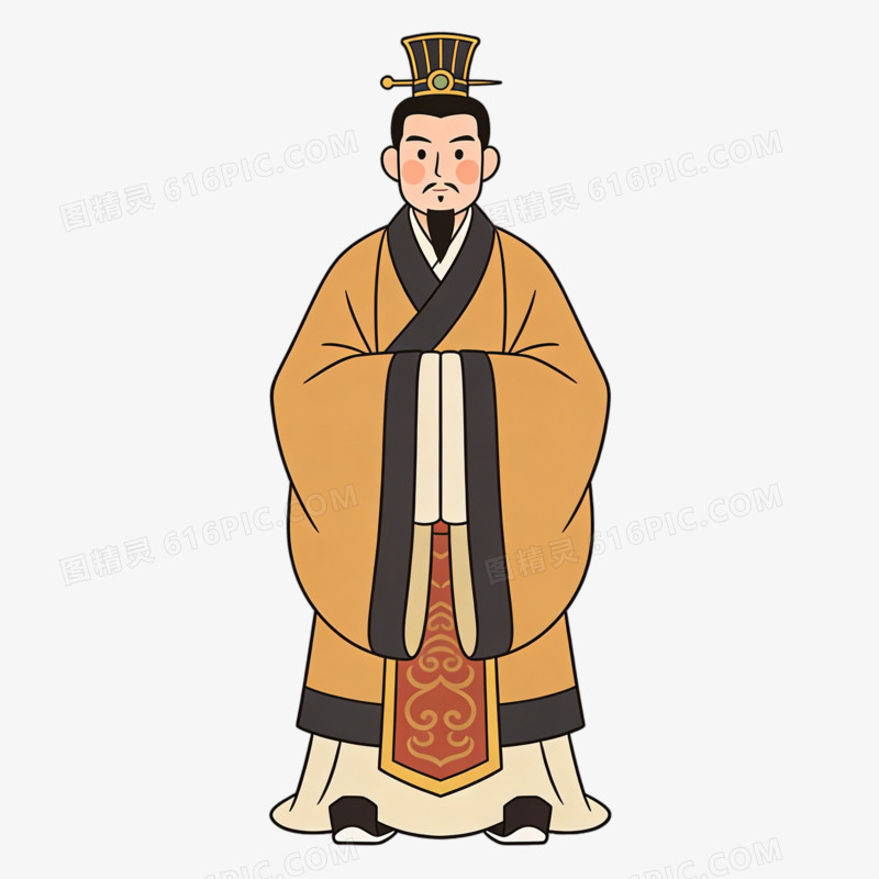 魏晋南北朝官员文人当官ai免抠元素