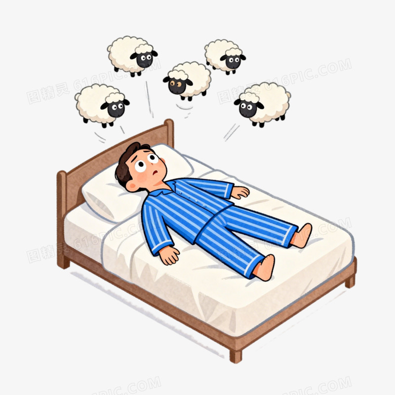 睡觉数羊ai免抠元素
