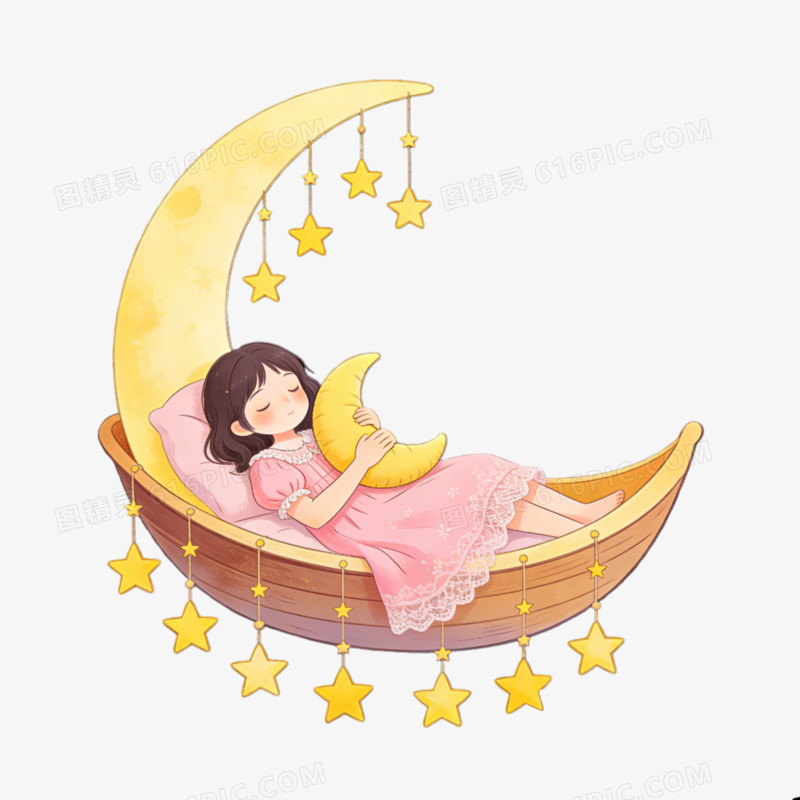 女孩子睡觉ai免抠元素