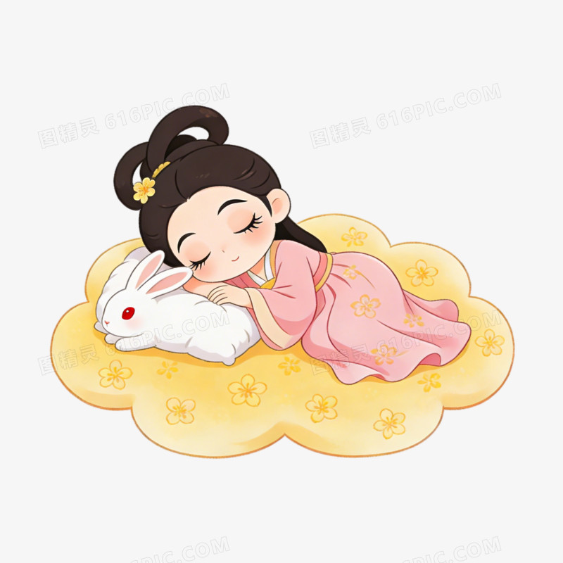 嫦娥睡觉ai免抠元素