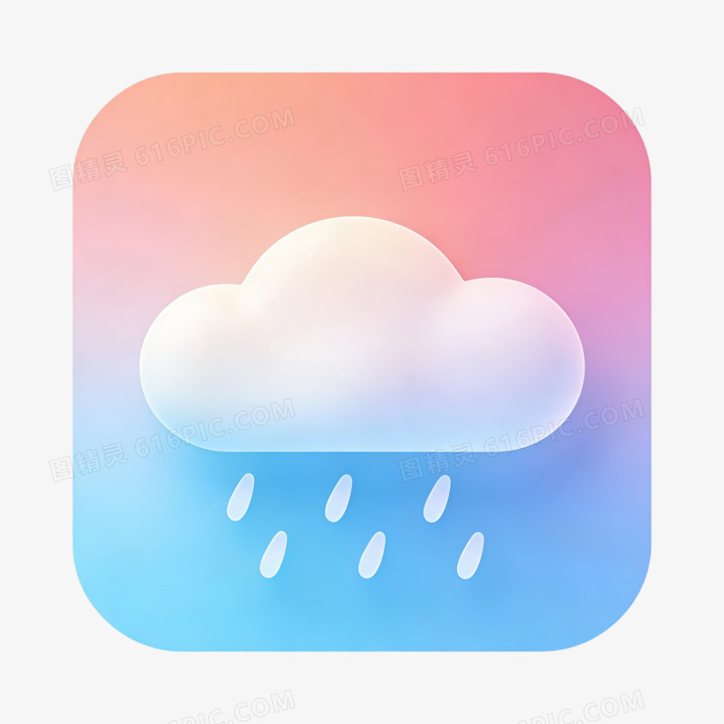 天气雨天气象图标ai免抠元素