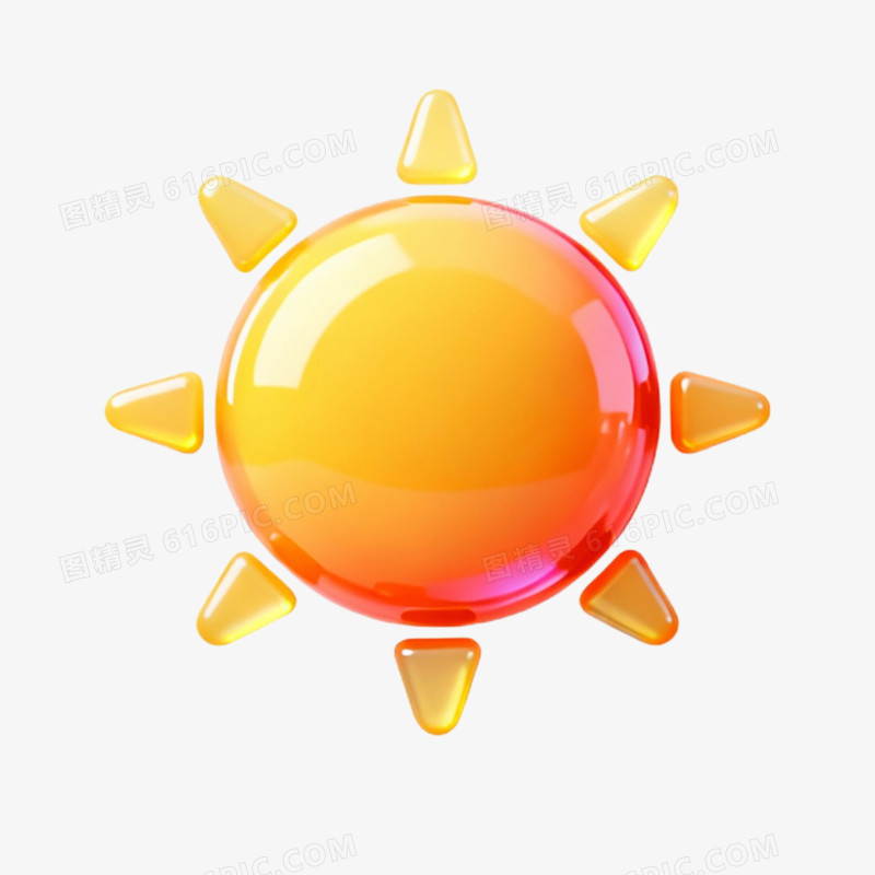 3D立体天气图标免抠元素