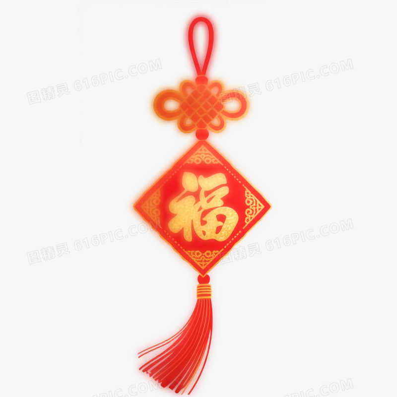 弥散风新年春节中国结免抠元素