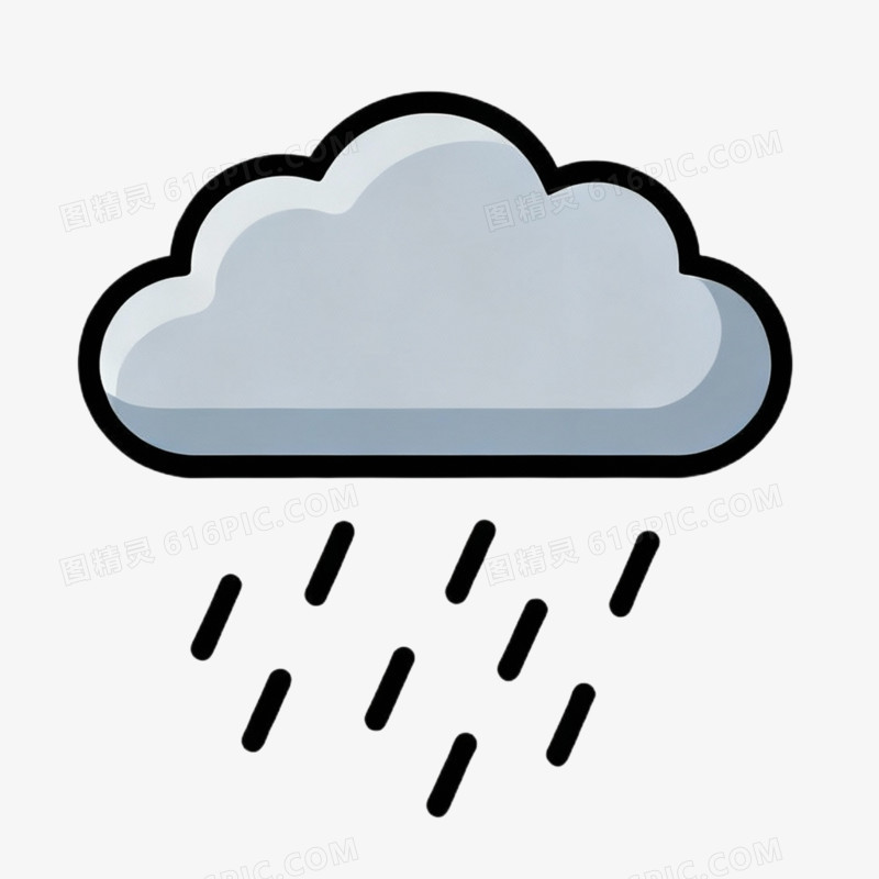 适量扁平天气图标免抠元素