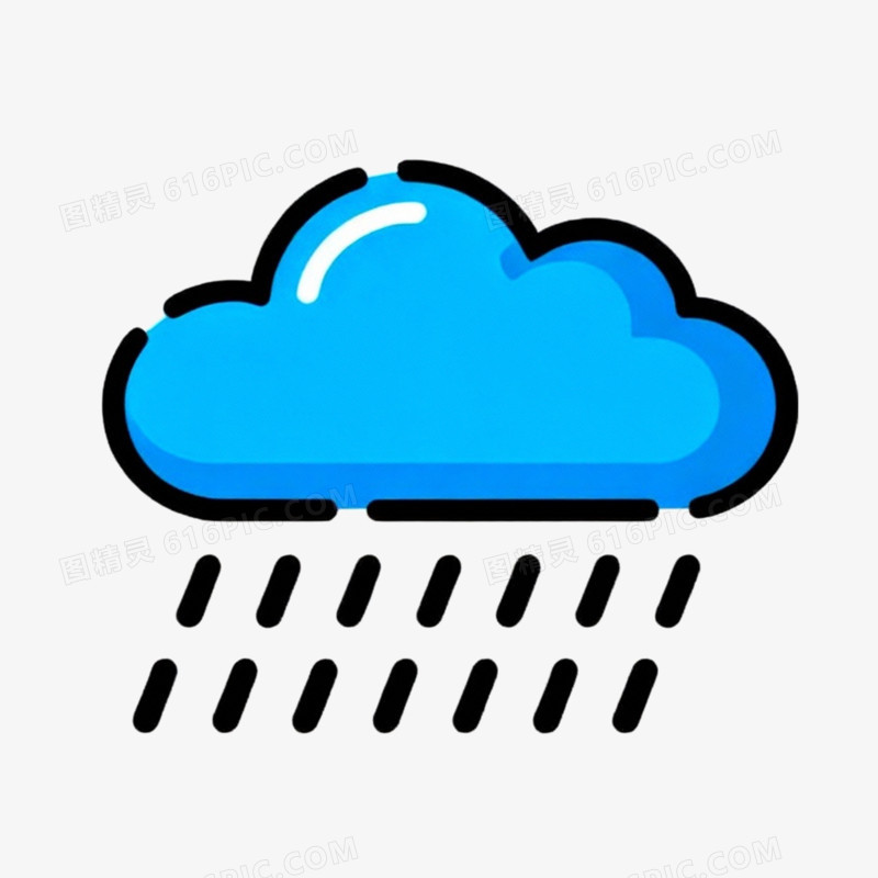 适量扁平天气图标免抠元素