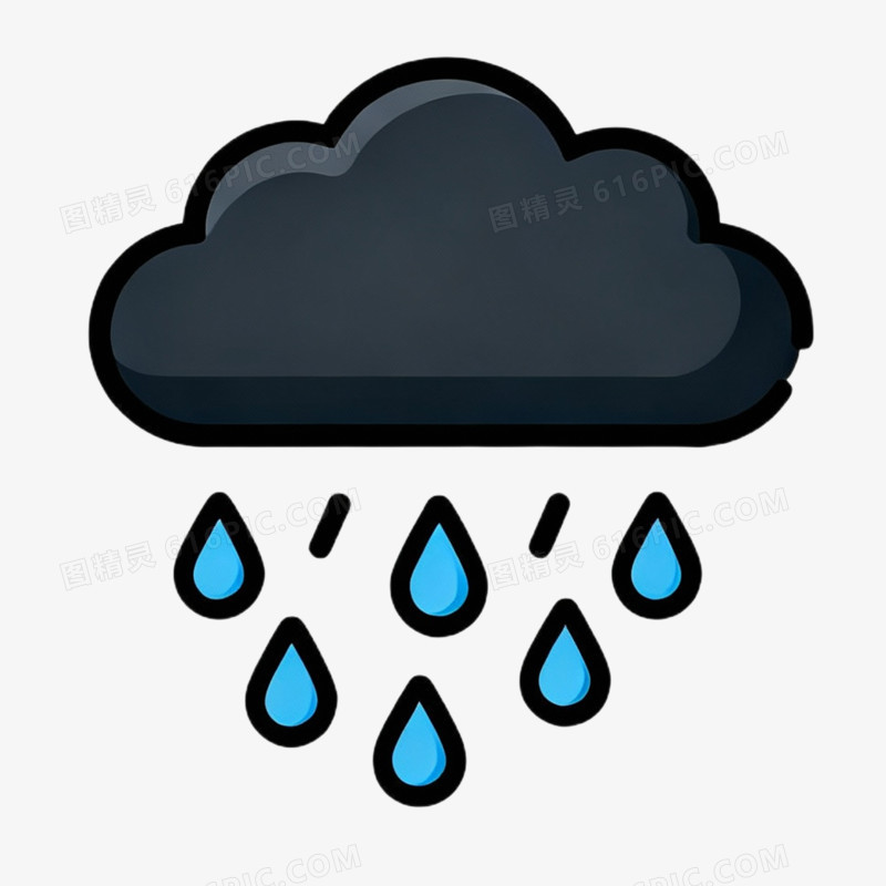 适量扁平天气图标免抠元素