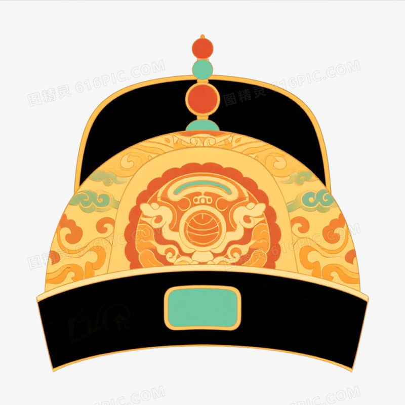 卡通手绘古代官帽免抠元素