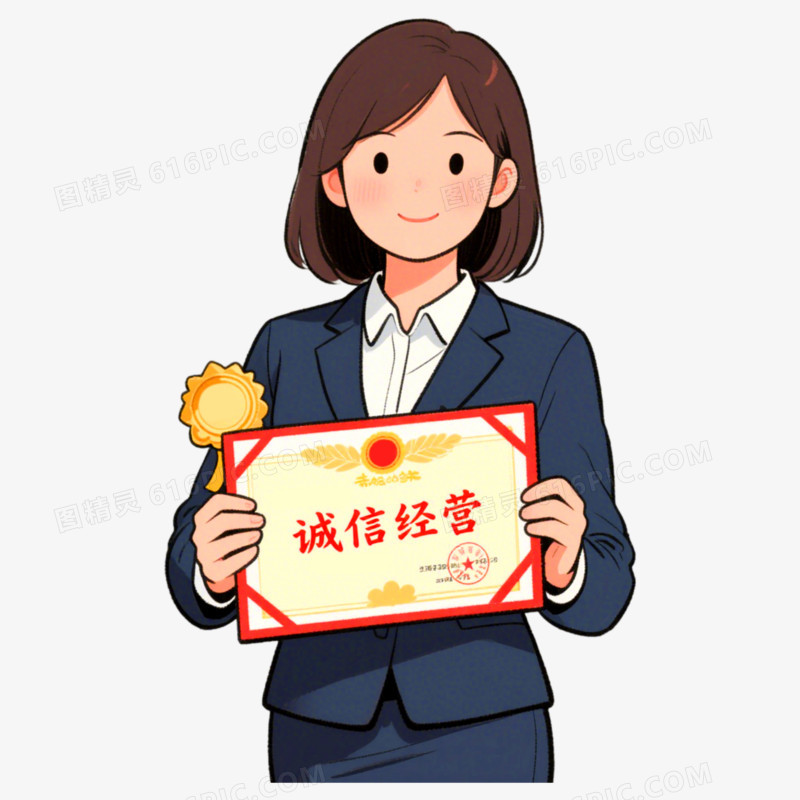 职场女诚信经营消费者权益日免抠元素