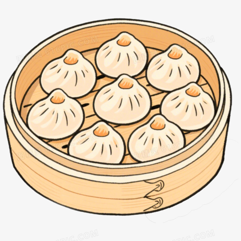 上海小笼包地方美食免抠元素
