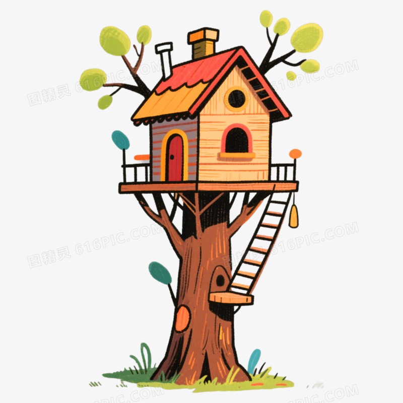 童话中的高书屋童话故事免抠元素