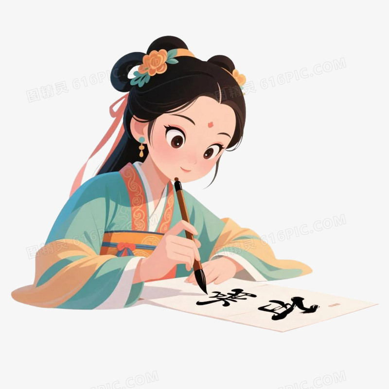 卡通插画风写字免抠元素