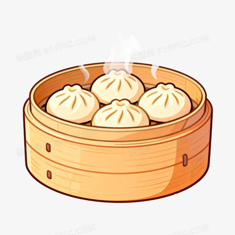 上海小笼包灌汤包免抠元素