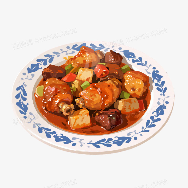 新疆大盘鸡免抠元素