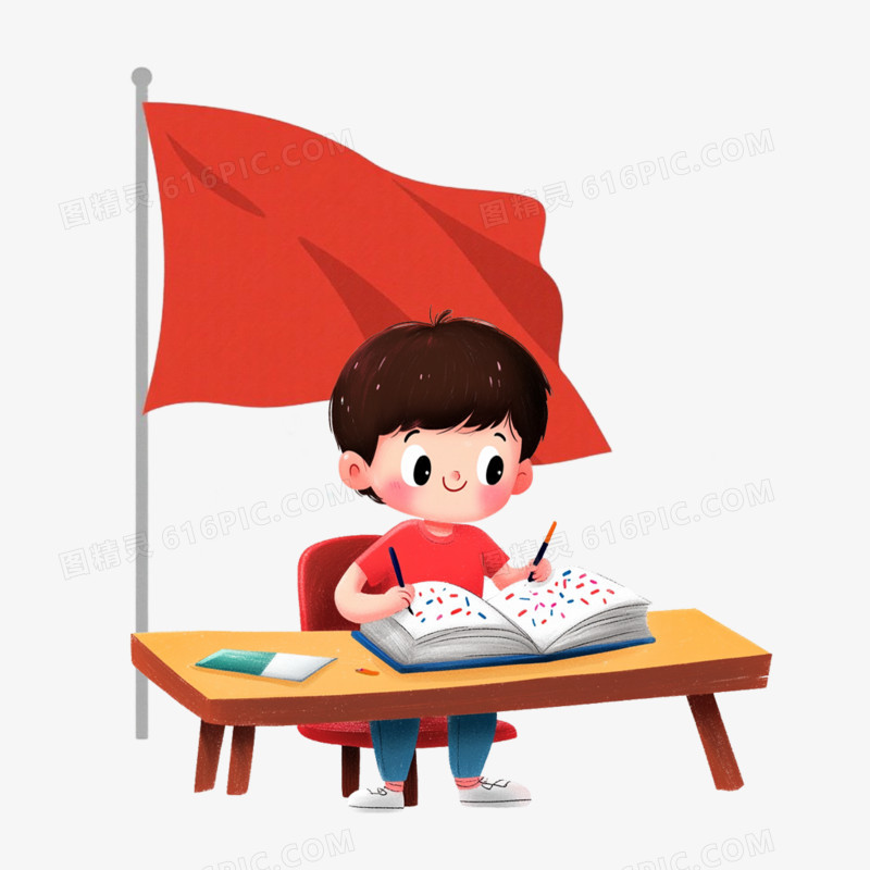 卡通手绘党政党史学习免抠元素