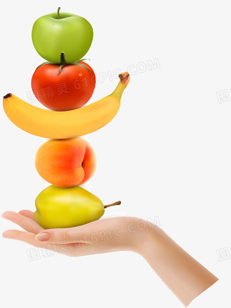 单手托举水果的手臂