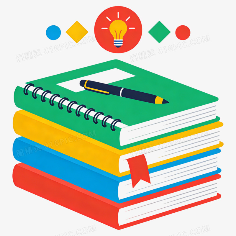矢量扁平学习教育图标icon免抠元素