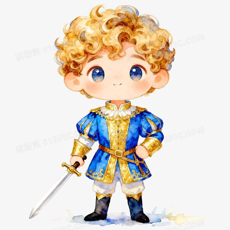 卡通手绘童话故事睡美人免抠元素